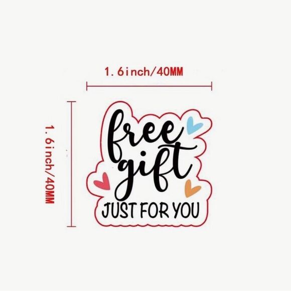 120 Free Gift Just For You Stickers ~ Appreciation Thank You Shipping Labels - Picture 6 of 10